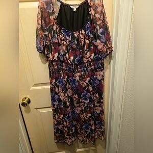 Terra & Sky Multicolor Floral Midi Dress